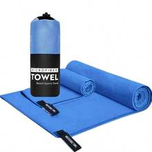 2 PC Towels Super Absorbent High Quality Lightweight With Mesh Bag Outdoor Gear For Camping Hiking Trave - B - View 18