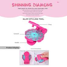 "Sparkly" Hair Accessory Craft Set - DIY Stamp Set, Includes Rhinestones And Glitter, Can Be Used To Decorate Your Creations, Ideal Holiday Toy For Girls - Multicolor - View 7