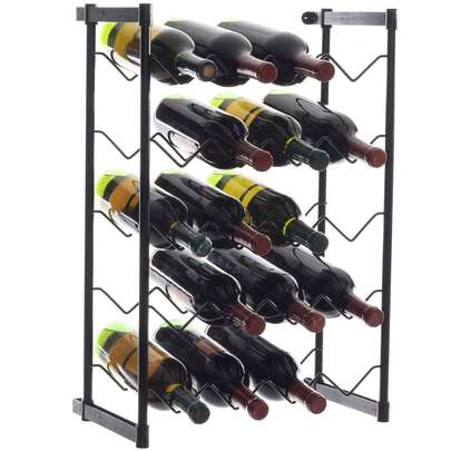 Mini Adega Vinho Aramado Empilhável Multiuso 20 Garrafas Luxo - Promoção Metaltru