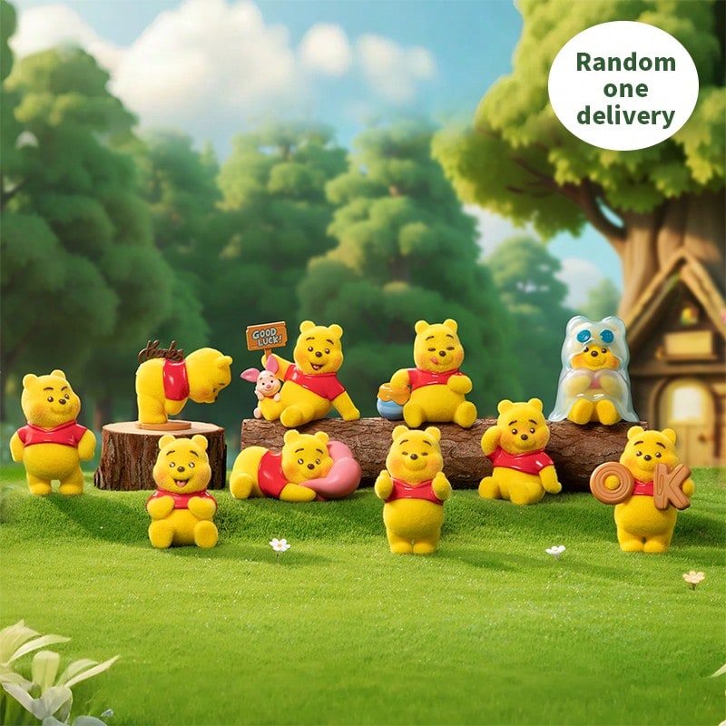 Miniso Winnie The Pooh Series Blind Box Figurine - PVC Material,Random Surprise Collectible | Perfect Desk Decor & Birthday Gift(1 PC Random Delivery) - Multicolor - View 1