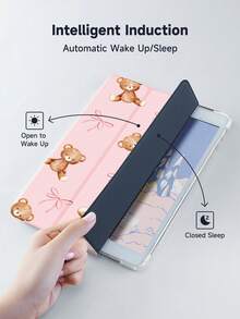 1pc Pink Cute Bear, Pink Bow Tablet Case & Kindle E-Book Case Compatible With IPad 10th Generation, IPad 11/Air 4th/Air 7th/9.7 Inches, Compatible With Samsung Galaxy Tab A9 Plus, Kindle (11th Generation-2024 Release)(6 Inch), Kindle Paperwhite 12th Gen 2024, Great Holiday Gift, Stylish And Simple Pattern.