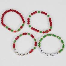圣诞水晶串珠手链，“圣诞快乐，爱意满满”手链 - 款式3 - 查看 8