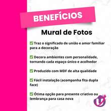 MDF Universe Mural de Fotos Família - 8 Espaços | Decoração de Parede MDF - Preto - Visão 5