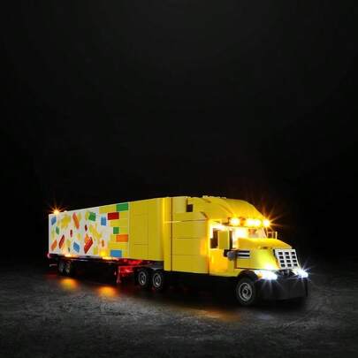 - Luz para 60440 modelo de bloques de construccin de camin de reparto amarillo, diseo y configuracin compatible con el modelo 60440 luz, no kit de bloques de