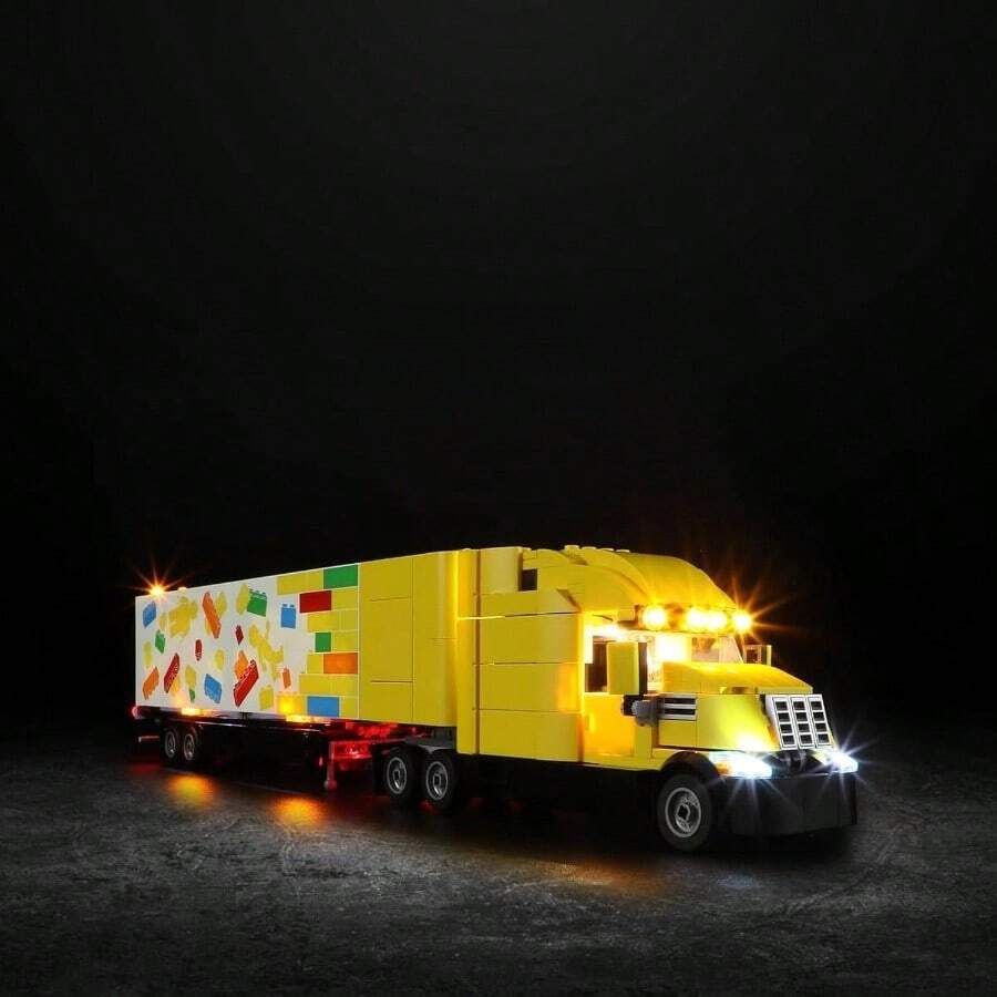 - Luz para 60440 modelo de bloques de construccin de camin de reparto amarillo, diseo y configuracin compatible con el modelo 60440 luz, no kit de bloques de - inicial - Ver 1