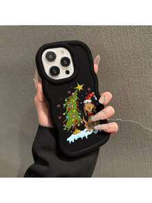 Funda protectora de teléfono con Funda Navideña Decorada Con Árbol Y Luces Festivas,Disfruta La Vida Divertido Alegre Crema Pastel Diseño nuevo estuche de teléfono trapezoidal de cíclope,Antideslizante, resistente a caídas, elegante,regalo de moda minimalista interesante para hombres y mujeres, adecuado para  16/15/15Pro/15ProMax/14/13/12/11/XsMAX,  17,  Max Series, A14/A15/S23 Ultra/A50/A12/A32/A52/A72/A51/A21S/A13/A14/S22 Ultra/S23/A33/A53/S20 FE diseño creativo y de moda para hombres y mujeres - Índigo - Ver 2