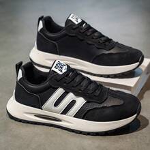 2025 Autumn/Winter Fashion Men's Casual Shoes, Soft Sole Lightweight Versatile Sneakers, Athletic Retro Shoes - Black - View 1