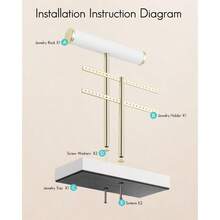 Vlando 2 Tier Necklace Holder Organizer With Tray Leather Bracelet Holder Display For Women Gold Jewelry Holder Stand For Bracelet Necklace Earrings Rings - White - A. Trắng + 2 lớp - Xem 5