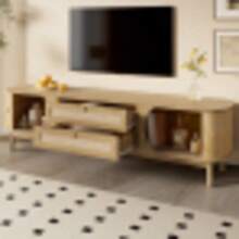 Television Stands & Entertainment Centers - Natural Oak - 查看 5