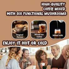 Mushroom Coffee, Instant Coffee, Everyday Dose Mushroom Coffee, Instant Mushroom Coffee, Mushroom Blend Coffee, Multiple Mushroom Extract Powder For Energy, Mental Clarity & Focus, Instant Coffee Blend Of Ganoderma Lucidum, Lion'S Mane Mushroom, Birch Brown Pore Mushroom, And Chanterelle Mushroom - Mushroom Coffee Powder, Ideal For Gift Giving, Holiday Gift - Multicolor - View 3