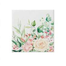 PAW - 50 Pieces Linen-Feel Paper Paper Napkins 16inch X 16inch, Disposable Cloth-Like Napkins With Floral Design, Dinner Napkins For Party, Wedding, Barbecue, Picnic,DinnerNapkins,FloralMoments - FloralMoments - 查看 4