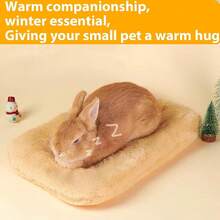 1pc Soft & Warm Rabbit Sleeping Mat, Washable Cage Pad Suitable For Small Pets Like Rabbits, Guinea Pigs, Ferrets