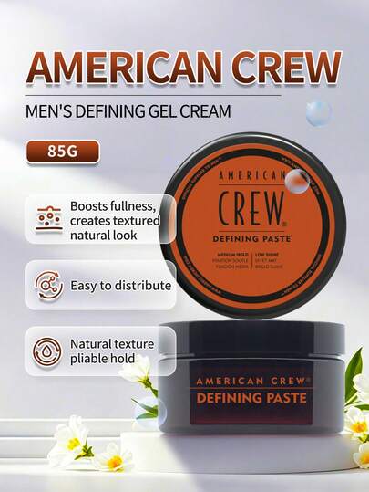 American Crew 85g Coral Orange Hair Wax Pomade, Matte Finish