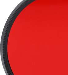 Tbest Filtro de Lente Rojo Completo,Filtro de Lente de cámara roscado Filtro de Color Rojo Completo Vidrio óptico para Lente de cámara - 58 milímetros - Ver 10