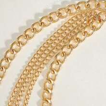 A Free - Spirited Metal Belt For Summer Summer School Fall, Autumn, Halloween - Vàng - Xem 4