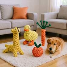 4pcs Set Of Pet Toys With Different Shapes, Interactive, Chew-Resistant And Boring - Multicolor - View 5