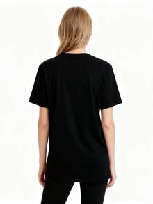 Lion Queen Big Cat Crowned Lioness Family T-Shirt For Men WomenAll Season 220g Cotton Single Sided Printed Crew Neck Short Sleeve T Shirt _1 - 顏色4 - 查看 2