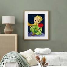 RUISTLI Paint by Numbers 40 * 50cm,con Pinturas Acrílicas y Lienzo para Pintar,Pintura por Numeros para Adultos y Niños,Noche Estrellada/Girasol/Elefantes/Gatos/Príncipe/Paisaje de Luces/Niña Pintura - G-El Príncipe - Ver 2