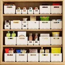 1 pieza Caja organizadora plegable y retráctil para el hogar/cocina, contenedor de almacenamiento de estilo cajón expandible para despensa, dormitorio, armario, aperitivos y artículos varios - Blanco - Ver 4