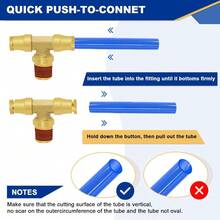 playera de 3 piezas de accesorios de aire DOT 3 piezas de 1/4 pulgadas OD x 1/4 pulgadas NPT* 1/4 pulgadas OD Tee - 3camisetasde14pulgadasODx14pulgadasNPT14pulgadasOD - Ver 7