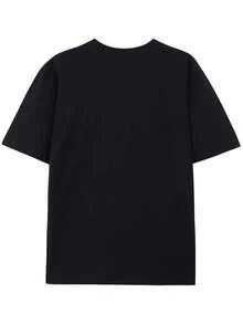 Funny Graphic T-Shirt For Men: Warning Of Dirty Mind And Heart - Humorous Caution Sign Design With Text, Round Neck Short Sleeve Casual And Gym Clothing, Novelty Sarcastic Gift Machine Washable For Men, Women, Dad, Mom - Funny Clothing For Adults For Parties And Everyday - Black - View 2
