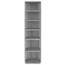 Zapatero vidaXL Sonoma, gris, 27,5 x 27 x 102 cm, madera de ingeniería. - Marrón - Ver 3