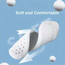 1 双男女通用舒适运动鞋垫 - 高弹透气，足部护理，鞋垫，鞋内衬，足部护理，足部缓冲，防滑，灰色隔热层，闺蜜节，小狗，嘉年华