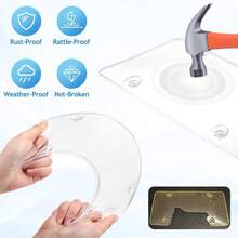 Juego de 2 fundas transparentes para matrícula irrompible protector de matrícula plano transparente para matrícula con tornillos - 2 - Ver 2