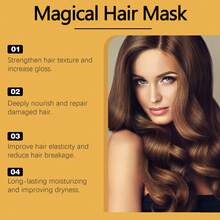 Nourishing Hair Mask, Improves Dry, Frizzy Hair And Restores Smooth, Nutritious Hair - Black - View 6