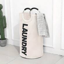 Giỏ đựng đồ giặt cỡ lớn 92L với tay cầm bọc đệm mềm mại - Giỏ đựng đồ đa năng có thể gấp gọn, thích hợp cho phòng tắm, phòng giặt, ban công và ký túc xá - Màu đen - Nhiều màu - Xem 9