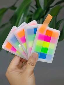 5pcs Set Morandi Semi-Transparent Sticky Notes, 500 Sheets Transparent Self-Adhesive Memo Pads, Writing Classification Marker Notes, Best Gift Choice - Multicolor - View 7