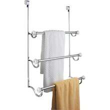 interDesign York Over--Shower-Door 3-Bar Towel Rack, White and Chrome(Cromado) - Multicolor - Ver 2