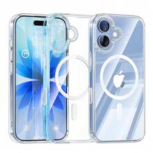 Magnetic For For IPhone 17 Case Crystal Clear - Compatible With Mag  17 Case, Camera Control, Slim Transparent Shockproof Phone Cover For For IPhone 17 Accessories 6.3\, Anti-Yellowing Clear,For IPhone176.3inch,CrystalClear-Magnet - CrystalClear-Nam châm - Xem 1