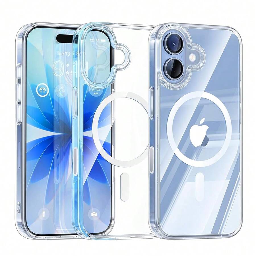 Magnetic For For IPhone 17 Case Crystal Clear - Compatible With Mag  17 Case, Camera Control, Slim Transparent Shockproof Phone Cover For For IPhone 17 Accessories 6.3\, Anti-Yellowing Clear,For IPhone176.3inch,CrystalClear-Magnet - CrystalClear-Nam châm - Xem 1