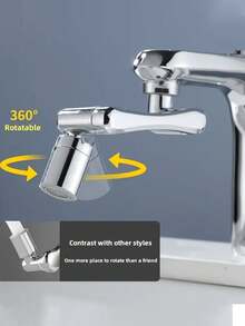 Obrotowy, mechaniczny przedłużacz kranu o 1440°, mechaniczny przedłużacz kranu ze stali nierdzewnej z obrotem o 1440°, konstrukcja odporna na zachlapanie i głowica adaptera, konstrukcja z tworzywa sztucznego i stali nierdzewnej, kompatybilny ze zlewem kuchennym, regulowana głowica natryskowa, wydajne czyszczenie, nadaje się do przedłużania kranów w zlewach łazienkowych, zlewozmywakach kuchennych, łazienkach domowych i zlewozmywakach w kamperach, praktyczne narzędzie do wygodnego mycia, idealny prezent i do remontu domu - Wielokolorowe - Zobacz 8