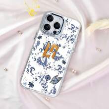 Funda para teléfono con estampado floral y mariposas, compatible con fundas ,  17,  16 Pro Max,  15 Pro Max,  13 y  12. Fabricada en TPU, ofrece protección contra golpes y caídas. Un regalo ideal para familiares, amigos, seres queridos, novios/novias y para Navidad. - transparente - Ver 4