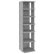 Zapatero vidaXL Sonoma, gris, 27,5 x 27 x 102 cm, madera de ingeniería. - Marrón - Ver 8