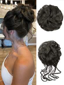 2PCS Messy Bun Hair Piece,Synthetic Heat Resistant For Women's Daily Wear - Multicolor - View 11