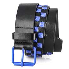 1 cinturón con remaches Unisex de moda Punk HipHop Rock Y2K estilo dopamina Color guapo calle Casual cinturón de uso diario, para hombres y mujeres GEMR - Estilo-E - Ver 9