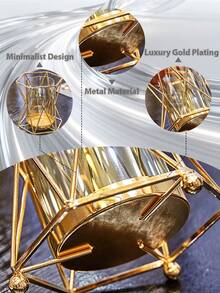 [US-Based Shipping]Luxury Wrought Iron Vase Decoration, Perfect For Home Living Room Decor, Minimalist Dining Room Romantic Candlelit Dinner Props, Nordic-Style Transparent Glass Hydroponic Flower Vase, Water-Cultivated Green Plant Tabletop Light Luxury Ornament, Geometric Glass Vase With Metal Stand, Crystal Clear Inner Bottle, Hand-Gilded Geometric Metal Vase, Rose Gold Vase Decoration, Wine Cabinet Decor, Glass Ornament, Creative Vase For Living Room Dining Tables, Home Decor, Vases, Centerpiece Decorations, Birthday And Graduation Gift Glass Vases, Wrought Iron Vases, Farmhouse-Style Table Ornaments, Creative Wide-Mouth Geometric Transparent Hydroponic Glass Vase For Living Room Tabletops, Romantic Candlelit Dinner Props, Valentine's Day Decorations, Valentine's Day Weddings, Birthdays, Room Decor, Bedroom Decor, Wedding Decorations, Home Decor, Household Decor, Party Decorations, Party Accessories, Room Decor Items, Bedroom Decor, Party Decorations. - 彩色 - 查看 8