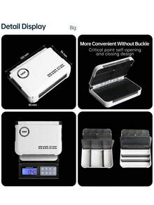 KINGDOM 1pc Waterproof Fishing Tackle Box 9/10 Compartment DIY Mini Storage Case Flying Fishing Tackle Box Portable Multifunctional Tackle Box Fishing Spoon Hook Bait Storage Box Fishing Accessories