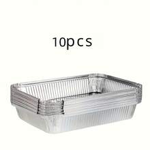 20pcs Heavy-Duty Aluminum Foil Boxes - Non-Stick, Disposable Bread Plates, Suitable For Baking, Oven, Grilling, Holiday Cooking - Perfect For Things Like Egg Tarts And Cakes - Must-Have Kitchen And Baking Items,Back-To-School Season, Party And Holiday Essentials, Decorations,
