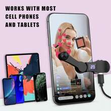 2-Pcs Smartphone Auto-Clicker | Phone Connector | Mobile Screen Device Speed Clicker. Suitable For Mobile Phones And IPads, Providing Fast, Simulated Finger Clicks. An Essential Tool For Ticket Grabbing, Gaming, And Liking Posts. - Black + Pink - View 5