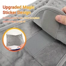 Hailicare Multi-Functional Heating Pad, Electric Heating Blanket Waist Belt, Home Warming Gadget, Warm Legs, Abdomen And Hands, Suitable For Office And Home, 9 Temperature Levels And 4 Timer Options, Perfect Christmas Gift - Grey - View 9