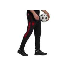 Adidas Bayern Munich Color Block Striped Embroidered Tapered Sports Pants Black Bottoms Men - Multicolor - View 4