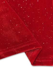 European And American New Women's Dress, Sexy Exposed Leg Long Sleeve Mid-Length Dress, Gold Velvet Nightclub Sparkling Sequin Dress - 酒紅色 - 查看 5