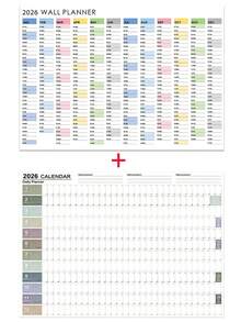 2026 年日历，大号卡哇伊待办事项清单计划器，目标日程安排器，大号多月可重复使用海报
