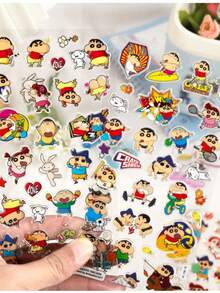 Pegatinas de dibujos animados y animación, pegatinas de cristal lindas, regalos de pegatinas de recompensa para niños y niñas de jardín de infantes (1 pieza al azar)