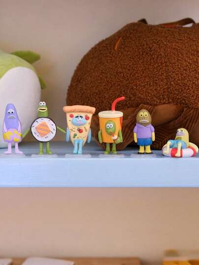 SpongeBob SquarePants 1/3/6 tượng trang trí sinh nhật SpongeBob và những người bạn, đồ trang trí để bàn, đồ trang trí bánh, đồ trang trí bàn làm việc/học tập, đồ trang trí bể cá, nhân vật cư dân dưới đáy bikini, thích hợp cho ngày lễ, sinh nhật, quà tặng Giáng sinh, đồ nhét tất, túi đựng quà sinh nhật, đồ nhét lịch Mùa Vọng