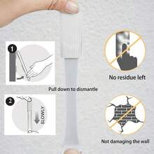 大型挂画条，强力粘胶，适用于墙面，无损安装，无需钉子，可更换，粘性强，可重新定位，可移除，撕开即贴，适用于相框、画布、艺术品、镜子、壁镜、画廊墙展示等。 - 彩色 - 查看 3